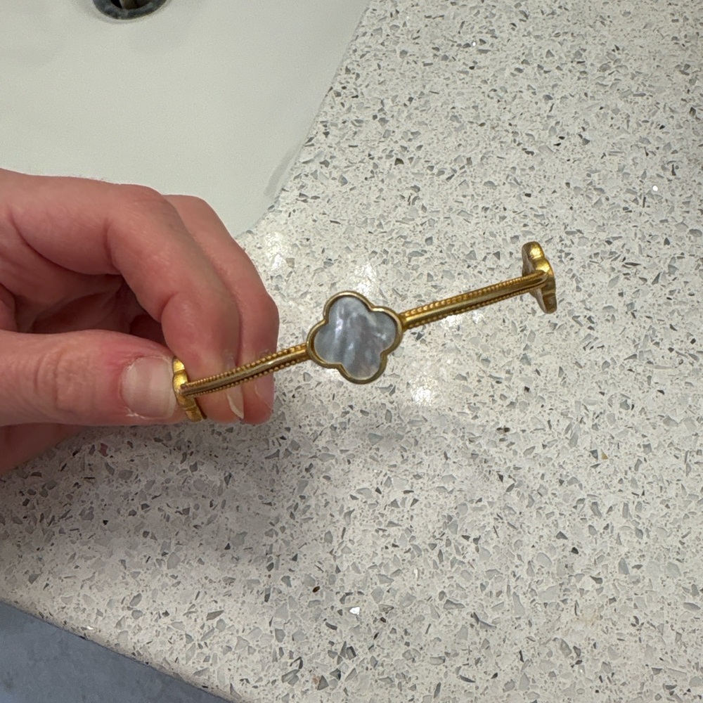 Julie Vos Gold and Mother of pearl Bangle Bracelet